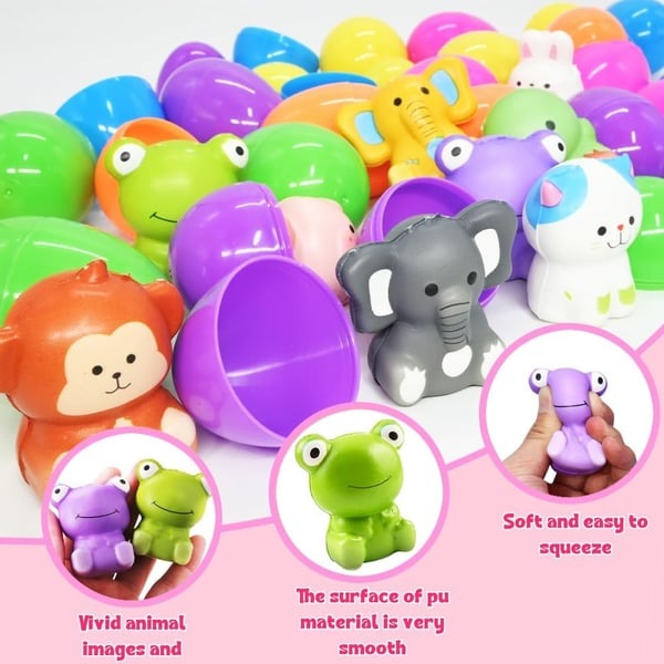 24 PCS Easter Eggs Prefilled Slow Rising Squishy Toys